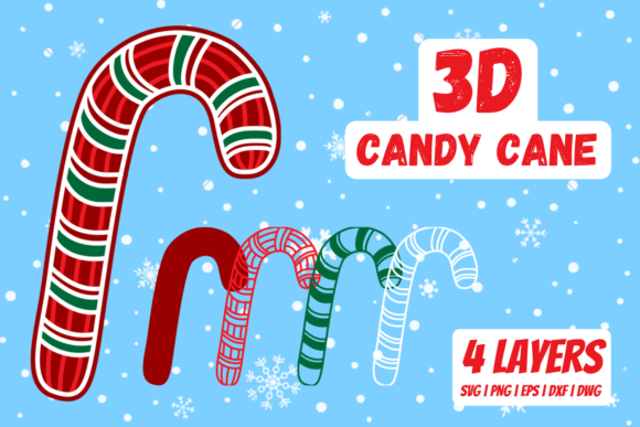 3D Candy Cane Design for Creative Projects