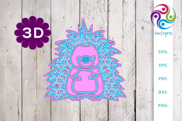 3D Multi Layer Cute Hedgehog: A Versatile Design for Crafters and DIY Enthusiasts