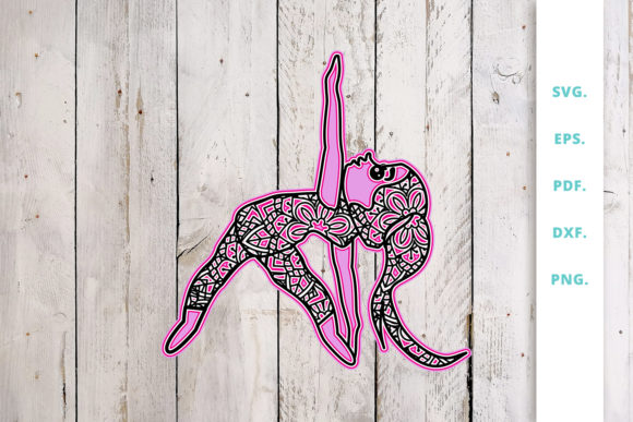 3D Multi Layer Cute Yoga Girl 4: A Versatile Digital Design for Creative Projects