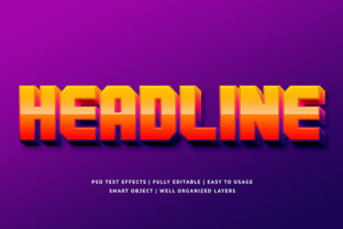 Bold Headline 3D Text Effect Mockup