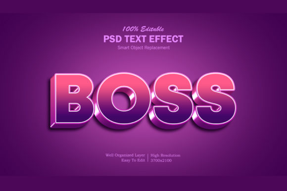 Boss 2 3D Psd Text Effect: A Versatile Tool for Designers
