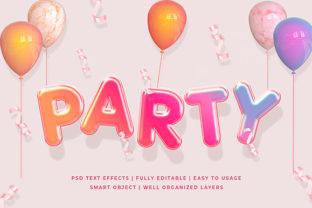 Colorful Party 3D Text Effect Mockup: A Versatile Design Asset for Creative Projects