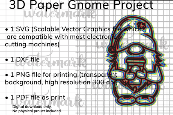 Creating a Gnome with Coffee 3D Paper Layered Design for Electronic Cutting Machines