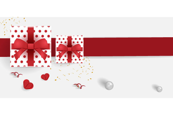 Creative 3D Gift Boxing Day with Red Line Background Design Vector for Ceremonies and Celebration Banners