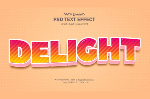 Delight 3D Psd Text Effect