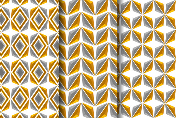 Gold Grey 3D Triangle Pattern: A Modern Design Asset for Creative and Professional Use