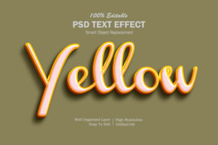 Yellow 3D Text Effect for Creative Projects